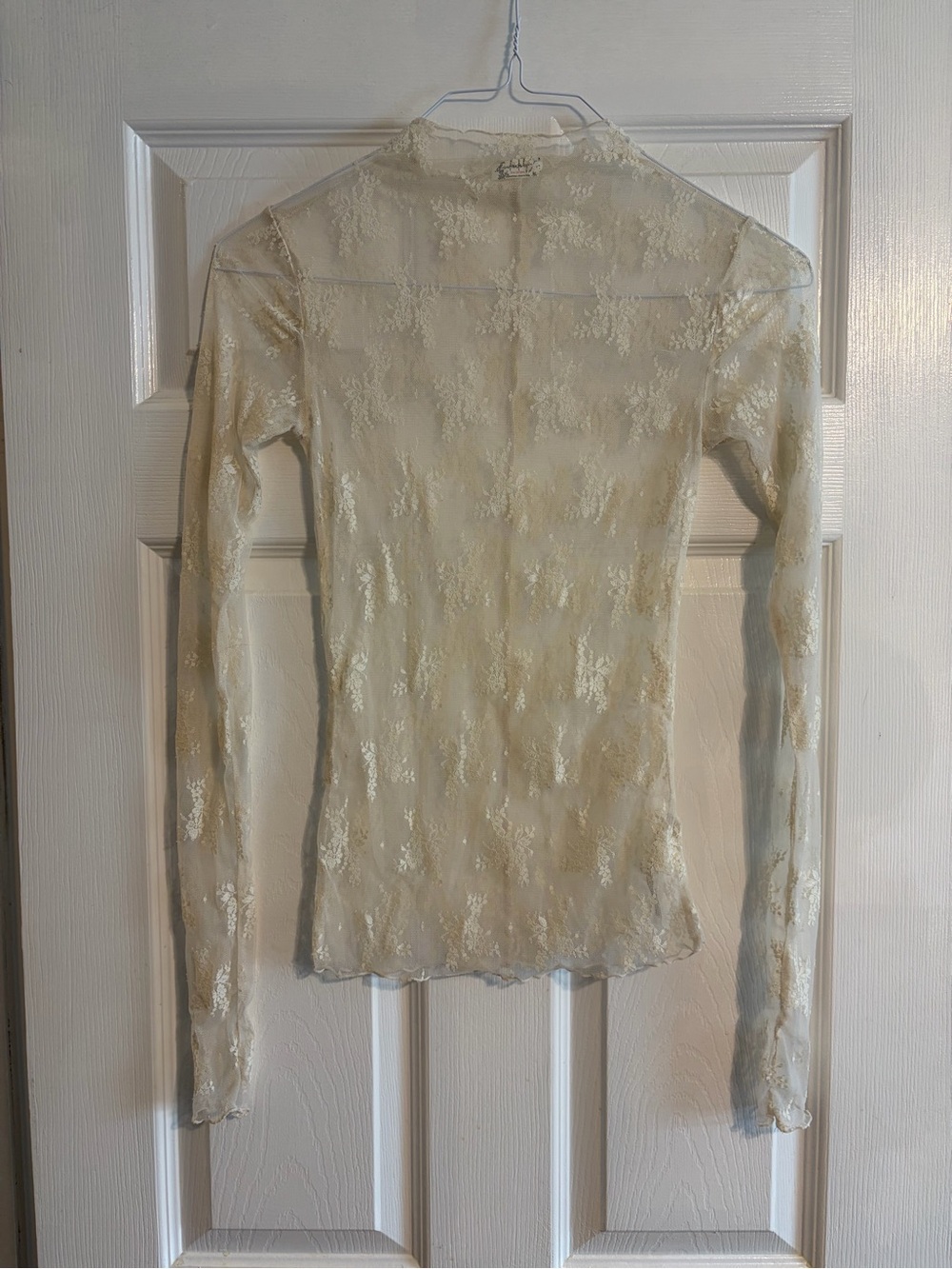 Free People Intimately Lady Lux Lace Layering Top Evening Creme Cream S